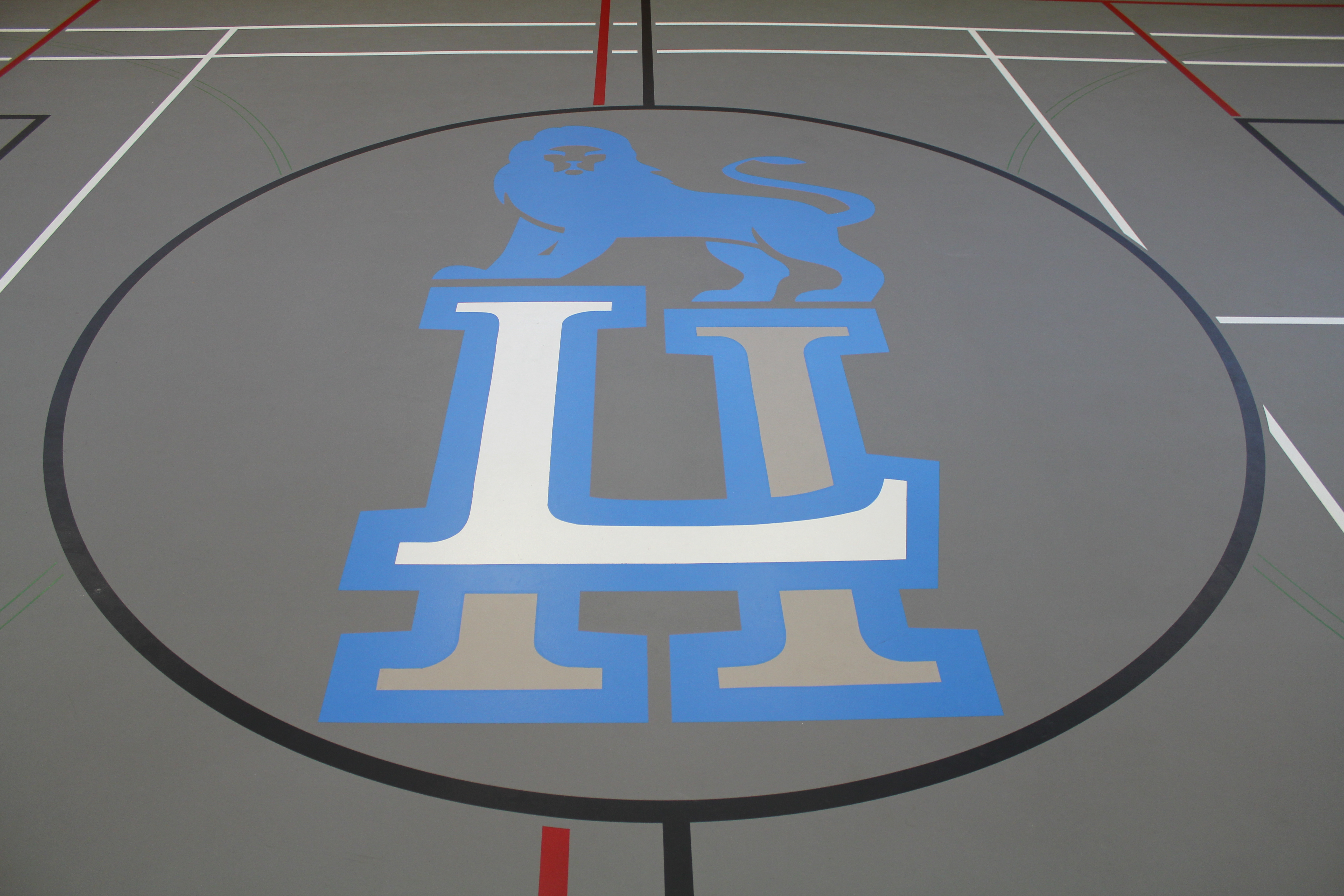 Our Logo on the Gym Floor.